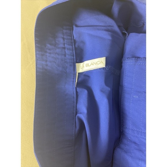 La Blanca Shorts Women's Polyester Front Grommets and Tie Navy 3" Inseam - Picture 6 of 6